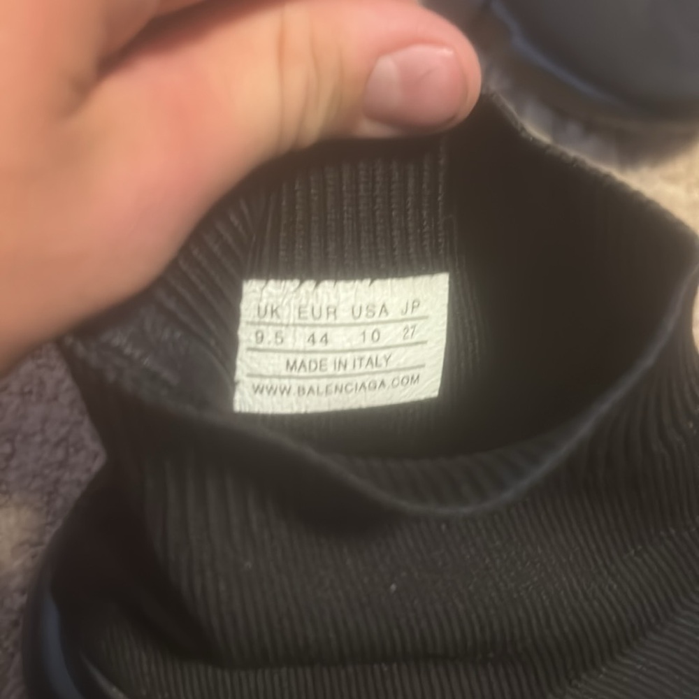 Balenciaga Black Knit Sneakers - Picture 3 of 7